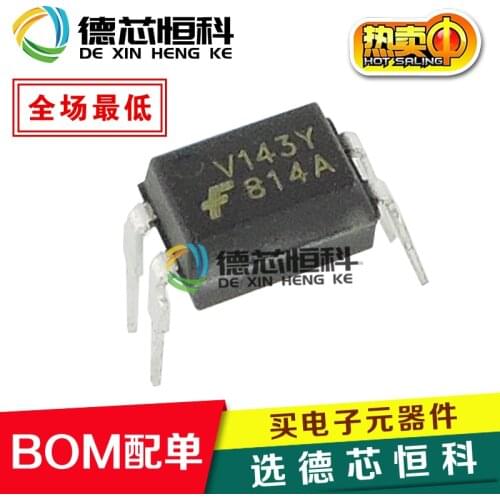 Optocoupler 814 brand new original genuine FOD814ASD FOD814A straight plug DIP-4 optocoupler isolator