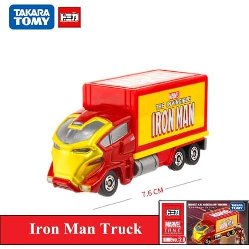 Original Tomy Mini Marvel Iron Man Diecast Vehicle Alloy Metal Car Model Toys for Children Boys 897019