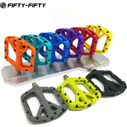 2020 New FIFTY-FIFTY Nylon Composite Pedals MTB XC DH FR HT Pedal Mountain Bike Slip-resistant Bicycle Cycling Pedal 9 colors