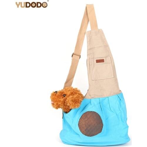 Hand-free Breathable Canvas Dog Carriers Portable Small Dogs Puppy Cats Slings Outdoor Travel Shoulder Chest Pet Carrying Bags