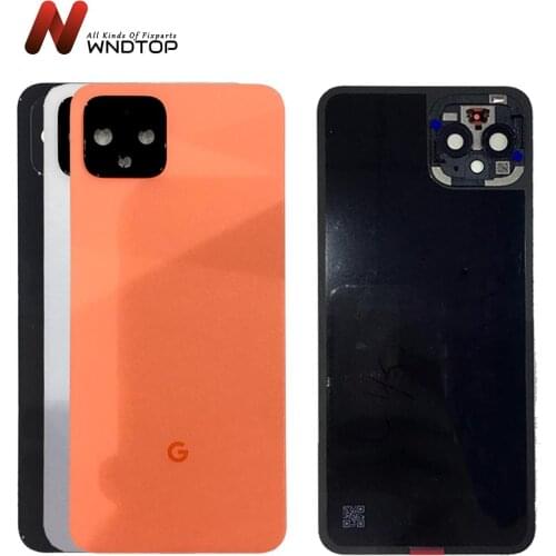 Full New For HTC Pixel 4 XL Back Battery Cover Rear Door Housing Case Replacement Google Pixel 4 Battery cover With Lens + Glue