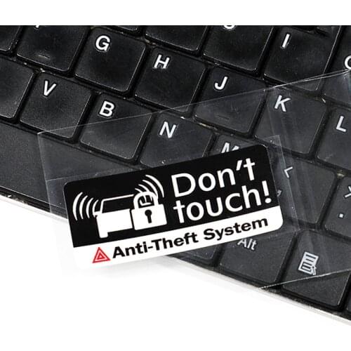 2pcs/set Warning Anti-Theft System Car Stickers Don't Touch Waterproof Reflective Car Motorcycle Bumper Window Decals Car Decals