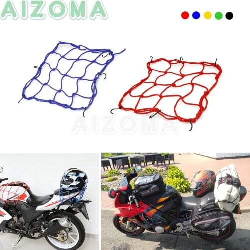 Motorbike Bungee Cargo Net Helmet Mesh ATV Racing Bike Universal Drink Luggage Helmets Hold Down Storage Cargo Organiser Holder