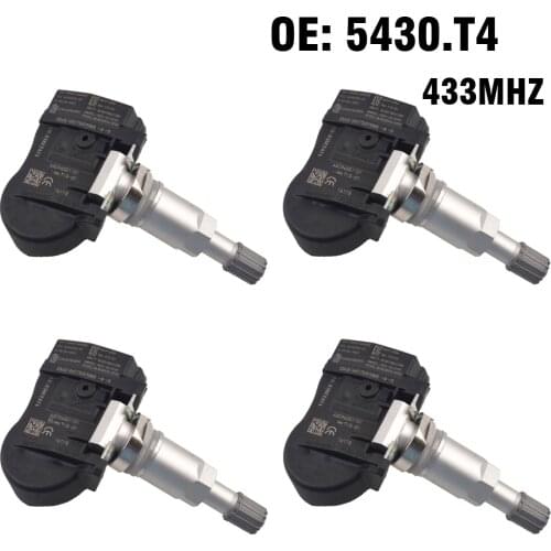 4pcs TPMS Tire Pressure Monitor System 433 MHZ Sensor For Citroen C5 c4 c6 c8 For Peugeot 508 607 807