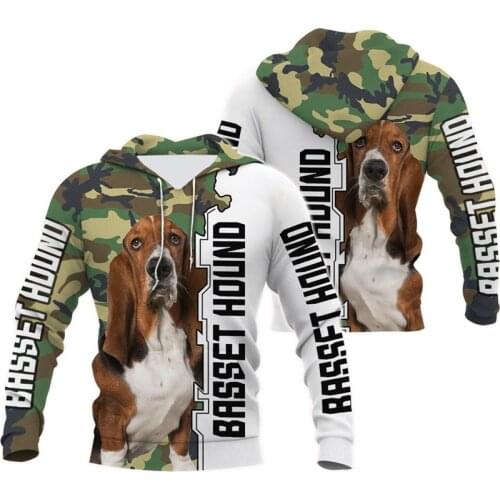 2020 new hot sale Men women basset hound dog limited edition 3d zipper hoodies long sleeve Sweatshirts jacket pullover tracksuit