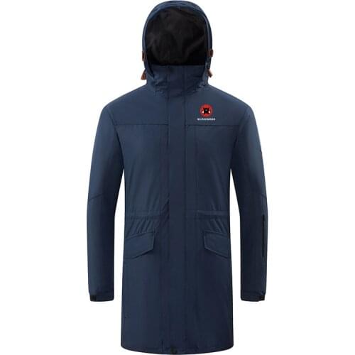 SCRIOSADH High Quality Brand Mens Outdoor Mid-length Windbreaker Breathable Warm Soft Shell Jacket Mens Climbing Hiking Jacket