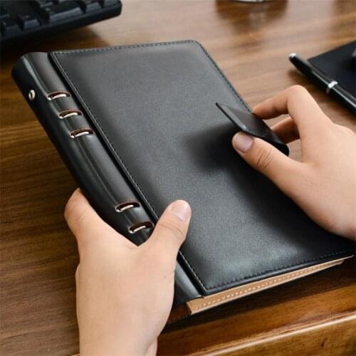 Notebooks A5/B5 High-end business notebook Leather magnetic clasp office notebook Loose-leaf cowhide notebook carnet caderno