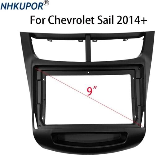 2 Din Autoradio Stereo Head Unit Frame Kit For Chevrolet Sail 2014+ Dashboard Plastic Panel Mounting Bezel Faceplate