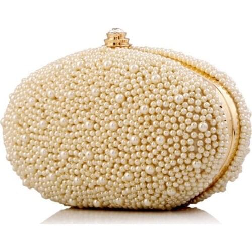 2019 new style women pearl small clutch chain bag for party