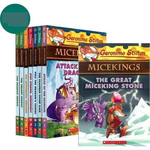 8 Books/SET Geronimo Stilton Micekings Original English Picture Story Book Children Age 6-10