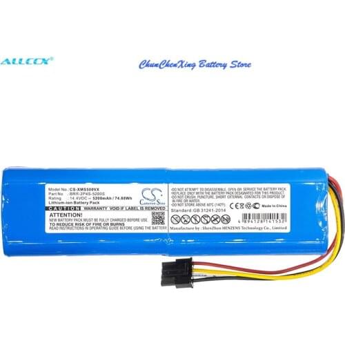 Cameron Sino 5200mAh Battery BRR-2P4S-5200S for Xiaomi Mi Robo,Mijia Roborock S50, Sweeper, Roborock S6, Sweep One S50, S51, S55