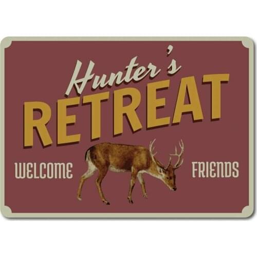 Señal de advertencia de aluminio para cazador, artículo Retro divertido para casa, Bar, cafetería, cocina, pared