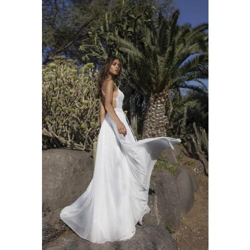 Asaf Dadush 2019 Wedding Dresses With Long Sleeve Wrap Jacket Vintage Crochet Lace Fairy Flowy Chiffon Beach Boho Bridal Wedding