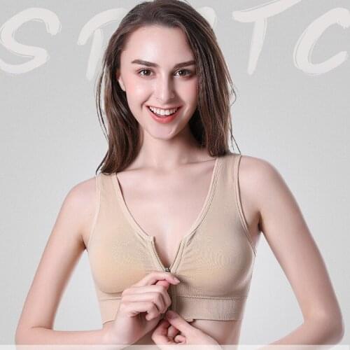 2019 Sexy Women Sports Bra New Arrival Breathable And Quick-drying Zipper Seamless Padded Sports Underwear Bra 3 colors Optional