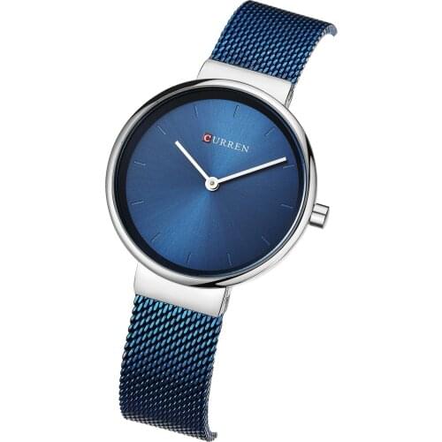 CURREN Brand 9016 Women Fashion Watch New Ultra-Thin Mesh Belt Full Steel Quartz Wristwatches Ladies Gift Relogio Feminino