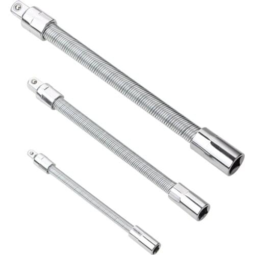 3set Flexible Heavy Duty Retractable Drive Adapter Long Easy Use Socket Extension Bar Ratchet Tension Bendable For Screwdriver