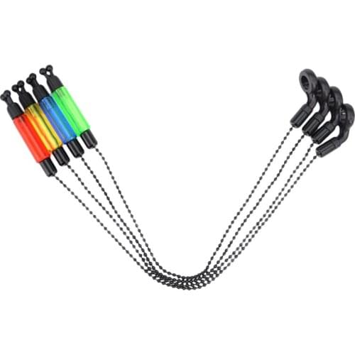Hirisi 4pcs Carp Fishing Alarms Swinger Fishing Hangers Bobbins Swingers Drop Off Indicators