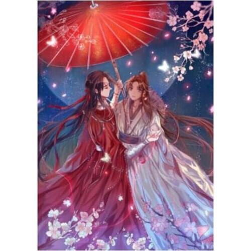 DIY 5D Diamond Painting Anime Tian Guan Ci Fu Diamond Embroidery Mosaic Rhinestone Pictures Home Decor Craft WG2491