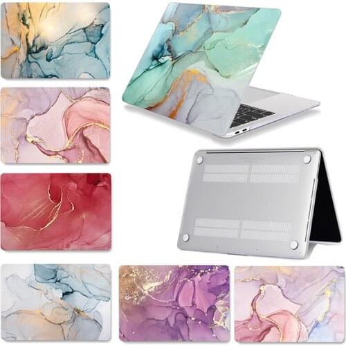 Marble Hard Shell Laptop Case for Macbook Pro 16 A2141 Pro 13 A2289 A2251 Retina 15 Touch Bar ID For Macbook Air 13 A2179 Cover