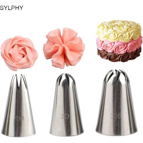 SYLPHY #1M#2D#336 Cake Tips Set Cream Decoration Icing Piping Pastry Nozzles Cupcake Decorating Tool Bakeware