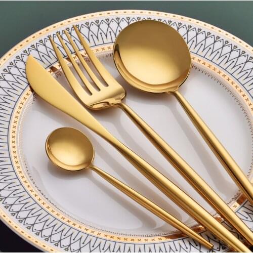 4pcs/set Hot Dinner Set Cutlery Knives Forks Spoons Wester Kitchen Dinnerware Stainless Steel Home Party Tableware Set NEW