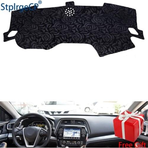 Latest Rose Pattern Non-slip Car Dashboard Cover Dash Mat Pad DashMat ANti-UV Car Sticker for Nissan CIMA 2016 Car Styling