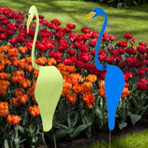 2021 NEW Garden Decoration Colorful Swirl Birds Move With The Wind Creative Flamingo Outdoor Yard Erected Furnishings Adornment