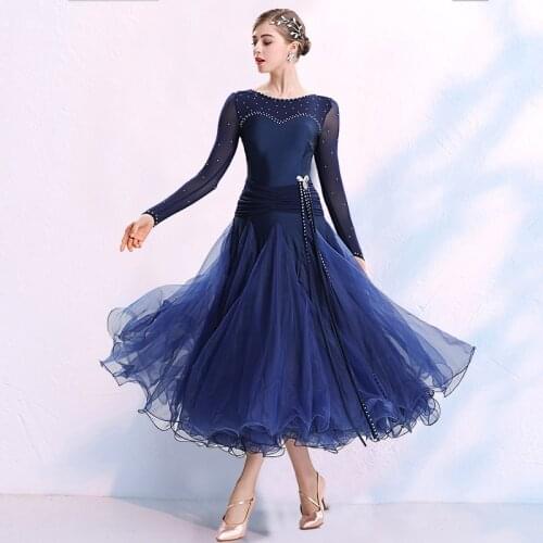 New ballroom waltz modern dance dress ballroom dance competition dresses standard ballroom dancing clothes tango dress MQ295