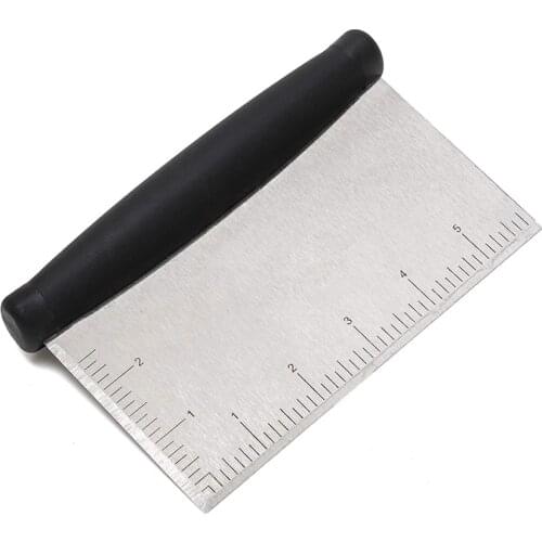 Stainless Steel Bread Dough Cutter Bench Dough Scraper With Ruler