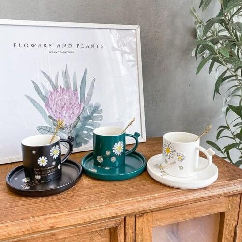 Daisy Duck Office Color Cup Flower Nordic Style Chinese Tea Cute Cups Big Tea Cup Ceramic Kahve Fincan Takimlari Cups Eg50