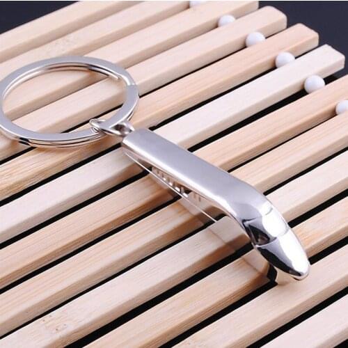 Silver Metal Keyfob 3D Car Locomotive Train Head Keyring Keychain Key Chain Ring