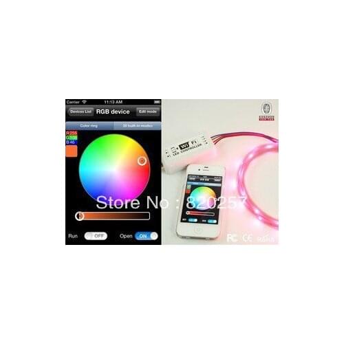 LED Mini magic wifi controller for RGB Strip, DC12V -24V, Android and IPHONE IPAD smartphone and Tablet compatible