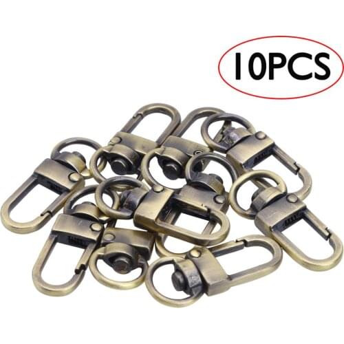 10Pcs Metal Lobster Claw Clasps Swivel Lanyards Trigger Snap Hooks for Keychain Key Rings DIY Bags and Jewelry Findings