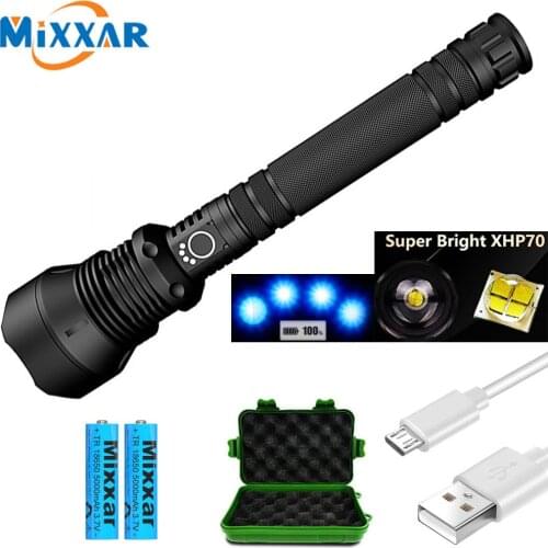 ZK20 Dropshipping LED XHP70.2 Flashlight USB Rechargeable Powerful Bright Light Lamp Zoom torch XHP50 camping 18650 battery