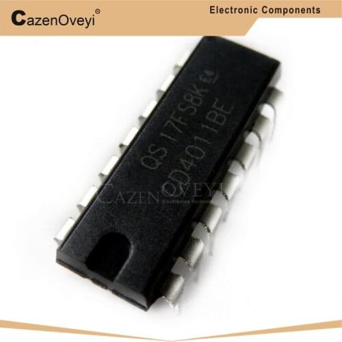 10pcs/lot CD4011BE CD4011 4011 DIP-14 In Stock