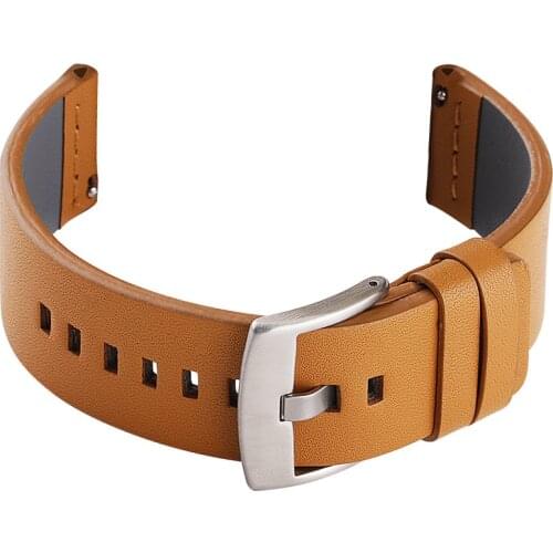 22mm Leather Watch Strap Watchband Smart Watch Band Buckle Clasp Compatibl with HUAWEI WATCH GT 2 46mm / HONOR MagicWatch 2 46mm