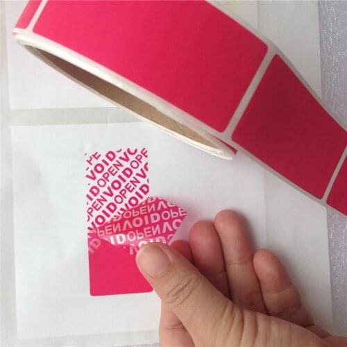 3 Roll 100pcs/Roll Free shipping tamper evident packing tape security seals VOID OPEN stickers box packaging labels 30*70mm/pcs