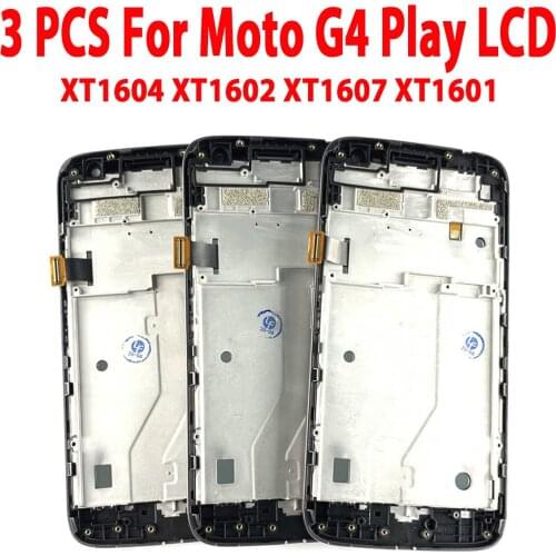 3 Piece/lot For Motorola MOTO G4 Play LCD Display Touch Screen Digitizer Assembly For MOTO G4 Play LCD+Fram Xt1601 Xt1602 XT1603