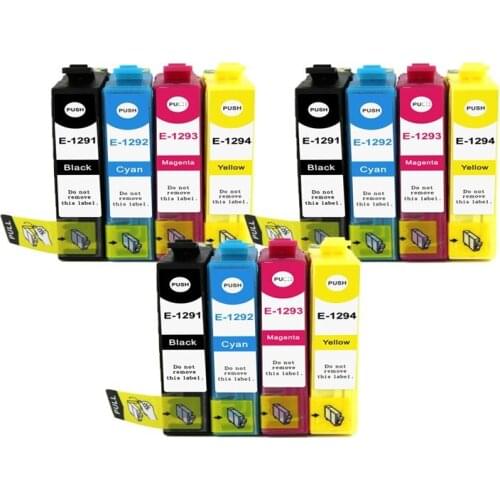 4 pcs 129 T1291 -T1294 compatible ink cartridge For EPSON Stylus SX525WD SX535WD SX620FW BX925FW BX320FW Office B42WD Printer