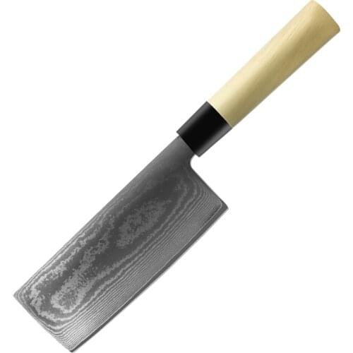 6 Inch 67 Layers Damascus Steel Meat Cleaver Knife Kitchen Knife Timhome Damascus Chopping Knife with Plastic with Wooden Handle