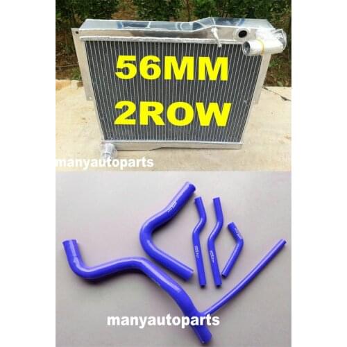 Aluminum radiator + blue/BLACK hose for MG MGB GT / ROADSTER 1.8 1977-1980 manual 77 78 79 80