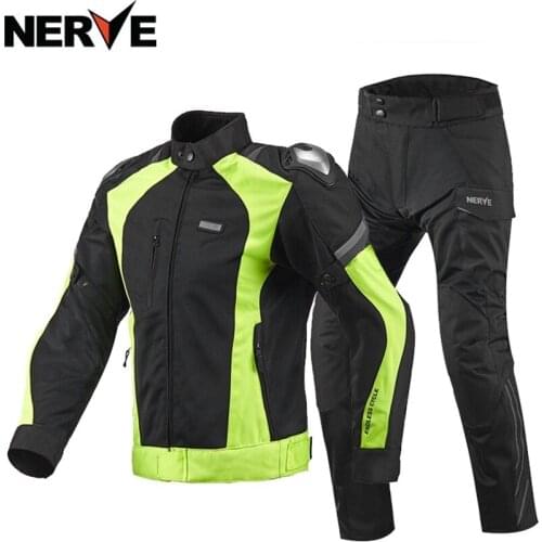 Free shipping 1set Summer Mesh Breathable Titanium Alloy Reflective Clothes Moto Off-road Trousers Motorcycle Jacket and Pants