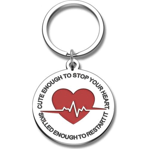 Funny Nurse Keychain Gifts for Women Men Nurses Prayer Stethoscope Charms Nurses Graduation Gift for Medical Students Key Ring