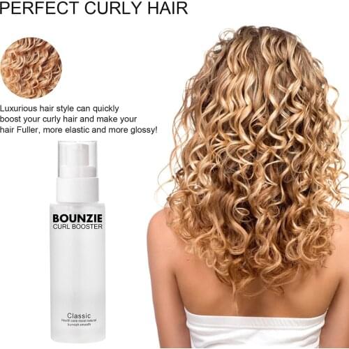 Bounzie Curl Booster CurlyCurlie Spray Hair Curling Essence Styling Defining Spraying Mist Instant Volumizing Pump Up Hair Roots