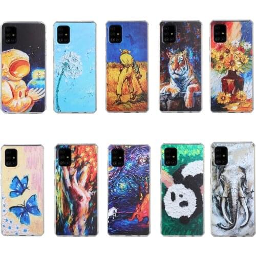 Oil Paited Pattern Phone case for Xiaomi Redmi Note 10 9 8 7 Pro 10S 9S 9T 8T 9A 9C 8A Mi 11 Lite POCO M3 F3 X3 Protect Cover