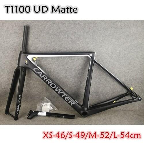 Black White CARROWTER V3Rs Disc carbon Road Bike Frames T1100 UD Matte Glossy Disk Brakes Bicycle Frameset with 46 49 52 54cm