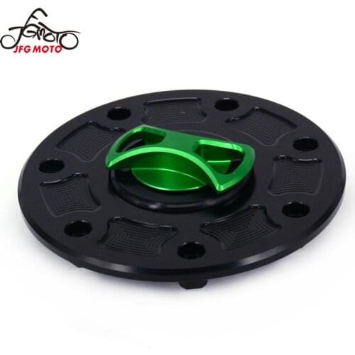 CNC Aluminum Motorcycle Keyless Gas Fuel Tank Cap For KAWASAKI ZX 6R 7R 9R 11 600 KR250 ZXR 250 400 750 ZG1000 ZZR1100