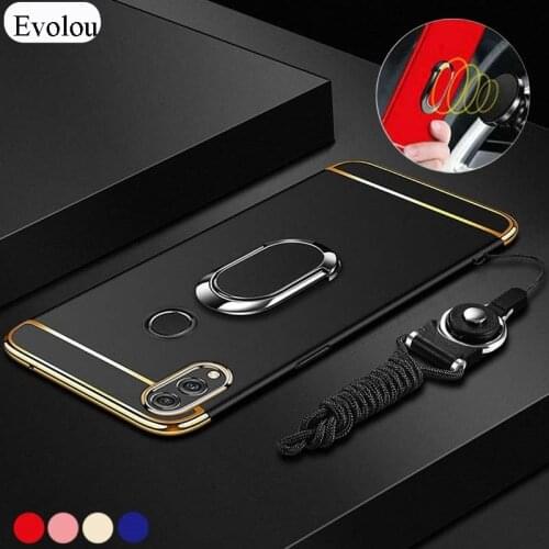 For OPPO Reno 5 Pro Plus 4SE Case 3 in1 Plating Shockproof Case For OPPO A93 A55 A53 A32 A72 Magnetic Holder Stand PC Hard Cover