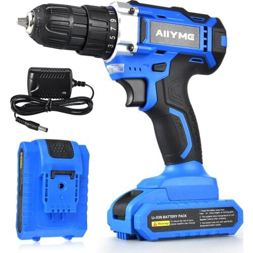 21V Cordless Electric Drill Wireless Screwdriver 1500mAh Battery Mini Power Tools 30N.m Electric Screw Driver 25+1 Settings