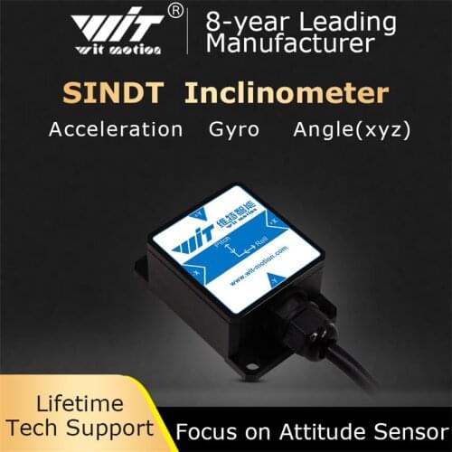 WitMotion SINDT Dual-axis AHRS High Precision Angle Inclinometer Tilt Switch, Digital Output, IP67 Waterproof,Anti-vibration